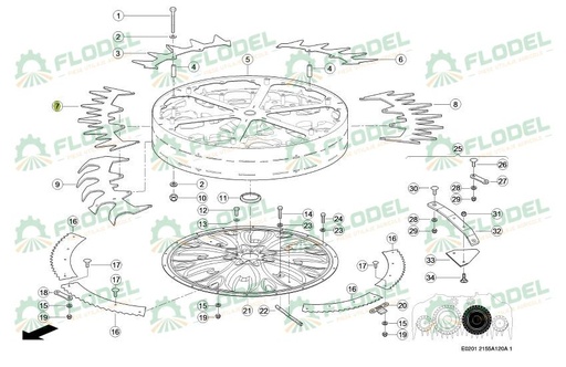 [FLO06603] Segment header porumb CLAAS JAGUAR 498616 Original CLAAS