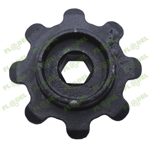 [FLO06644] Pinion Z8 50.6x120x46.5mm header John Deere H85252