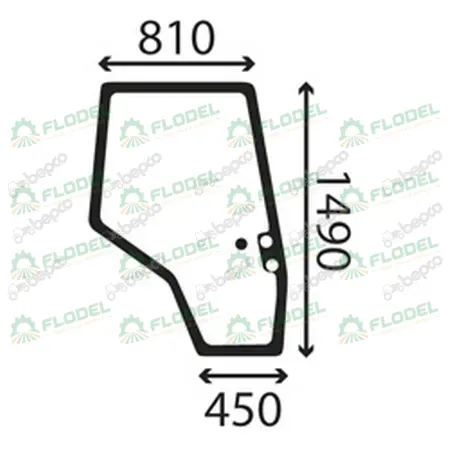 [FLO06703] Geam usa dreapta tractor MASSEY FERGUSON 3902124M1