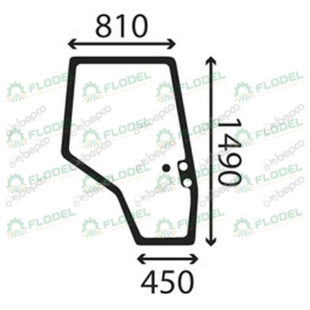 [FLO06703] Geam usa dreapta tractor MASSEY FERGUSON 3902124M1