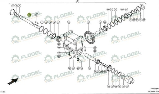 [FLO06804] Ax rotor stanga combina CLAAS 694831