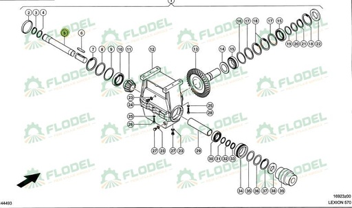 [FLO06804] Ax rotor stanga combina CLAAS 694831