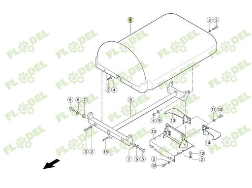 [FLO07093] Capota CLAAS CONSPEED 0009977820 Original CLAAS