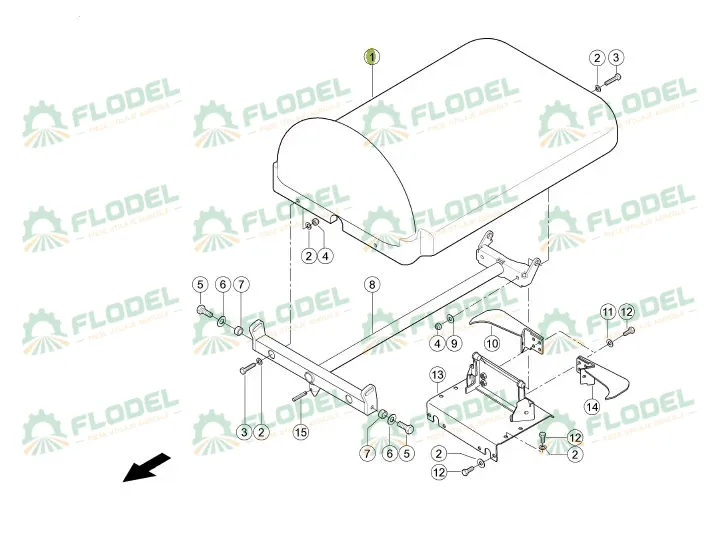 [FLO07094] Capota plastic header porumb CLAAS CONSPEED 995718 Original CLAAS