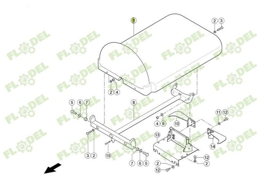 [FLO07094] Capota plastic header porumb CLAAS CONSPEED 995718 Original CLAAS