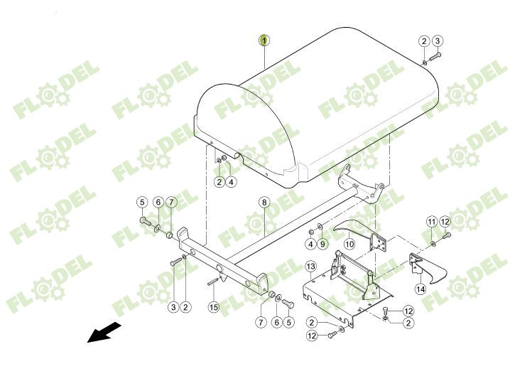 [FLO07094] Capota plastic header porumb CLAAS CONSPEED 995718 Original CLAAS
