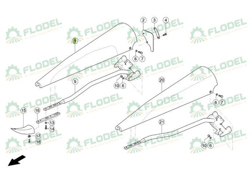 [FLO07095] Varf plastic culegator porumb CLAAS CONSPEED 995796 Original CLAAS