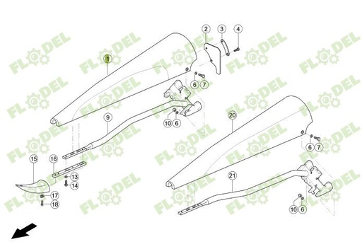 [FLO07095] Varf plastic culegator porumb CLAAS CONSPEED 995796 Original CLAAS