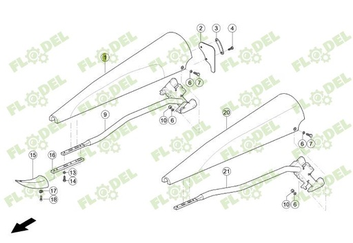 [FLO07095] Varf plastic culegator porumb CLAAS CONSPEED 995796 Original CLAAS