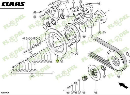 [FLO07354] Disc frana gura alimentare combina CLAAS LEXION 628760 Original CLAAS