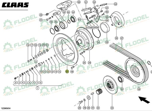 [FLO07354] Disc frana gura alimentare combina CLAAS LEXION 628760 Original CLAAS