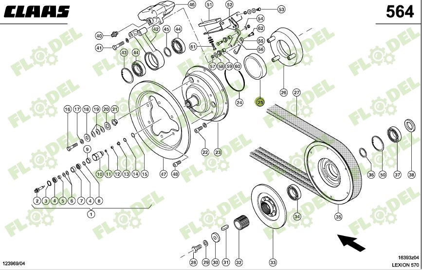 [FLO07355] Piston 628747 Original CLAAS