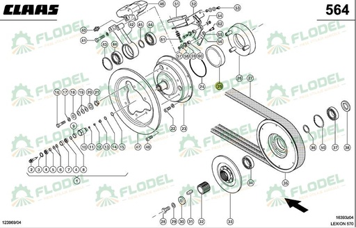 [FLO07355] Piston 628747 Original CLAAS