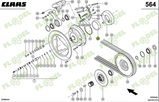 [FLO07355] Piston 628747 Original CLAAS