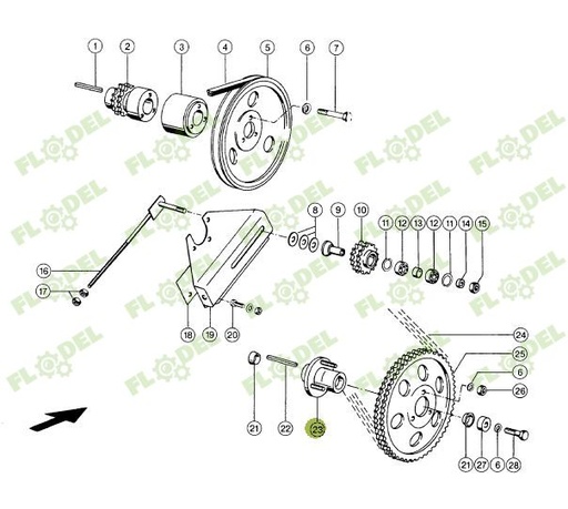 [FLO07532] Butuc preasamblat reductor combina CLAAS 603242