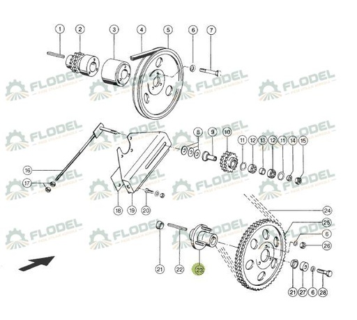 [FLO07532] Butuc preasamblat reductor combina CLAAS 603242
