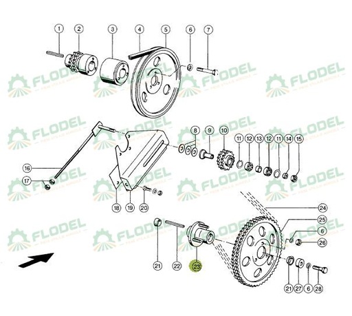 [FLO07532] Butuc preasamblat reductor combina CLAAS 603242