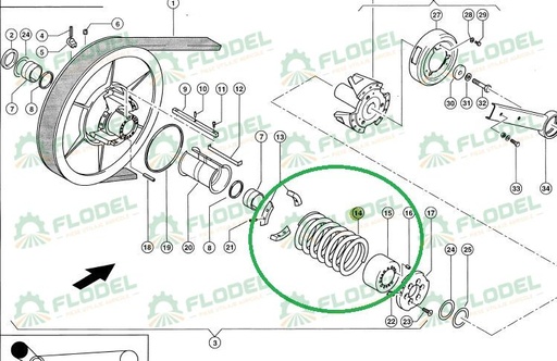 [FLO07698] Arc variator combina CLAAS 749911