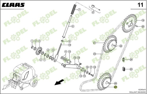 [FLO07716] Pinion dublu balotiera CLAAS 858324