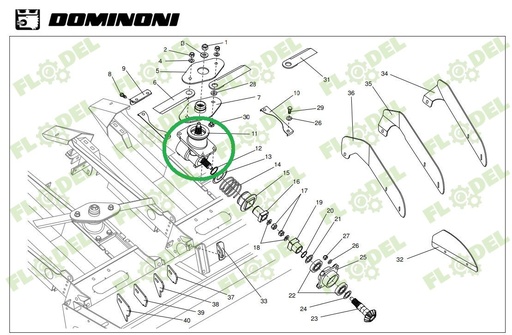 [FLO07954] Grup tocator DOMINONI complet 10336 Original DOMINONI
