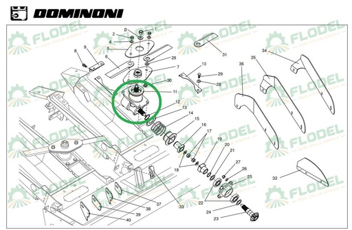 [FLO07954] Grup tocator DOMINONI complet 10336 Original DOMINONI