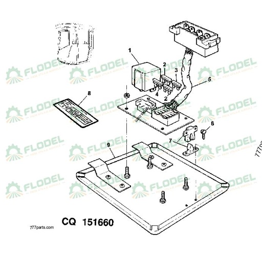 [FLO08358] Releu JOHN DEERE DQ04698 Original