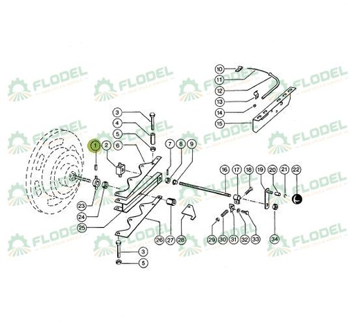 [FLO08423] Stift de fixare elicoidal 0002150870 Original CLAAS