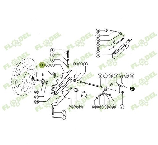 [FLO08423] Stift de fixare elicoidal 0002150870 Original CLAAS