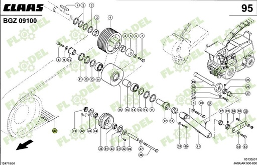 [FLO08520] Curea principala CLAAS JAGUAR 0000677450 Original CLAAS