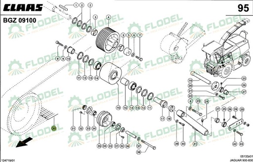 [FLO08520] Curea principala CLAAS JAGUAR 0000677450 Original CLAAS