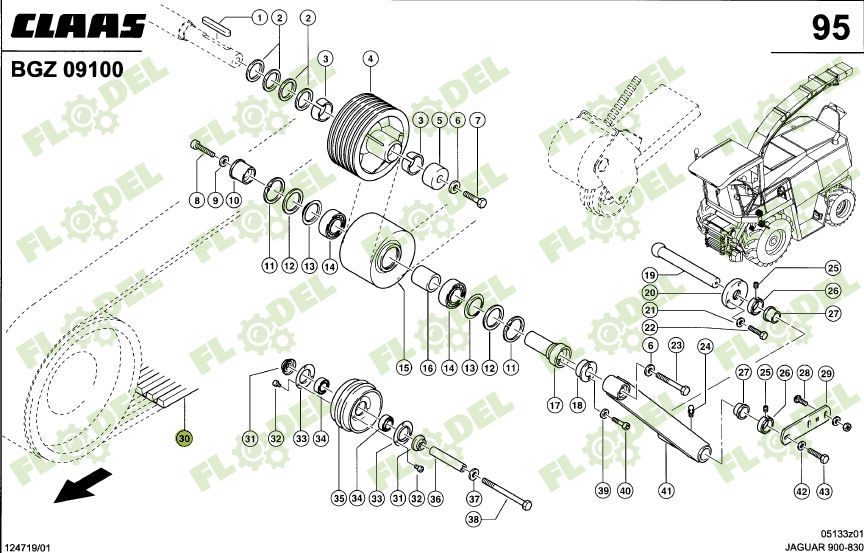 [FLO08520] Curea principala CLAAS JAGUAR 0000677450 Original CLAAS
