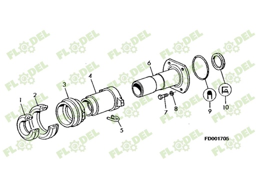 [FLO08625] Ghidaj rulment presiune tractor CLAAS RENAULT 0011274370
