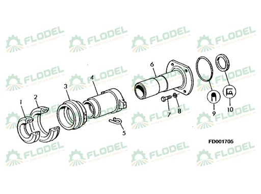 [FLO08625] Ghidaj rulment presiune tractor CLAAS RENAULT 0011274370