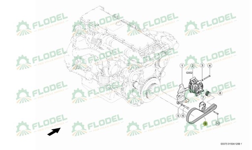 [FLO08858] Curea 10PK1270 Original CLAAS 0006708420