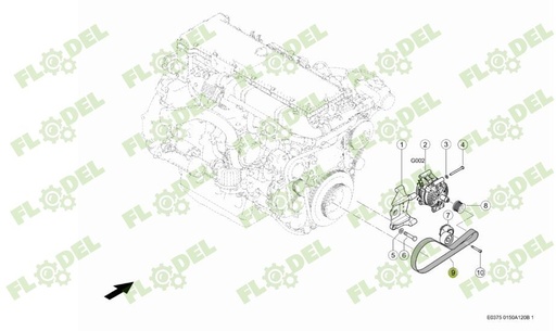 [FLO08858] Curea 10PK1270 Original CLAAS 0006708420