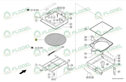 [FLO08859] Banda etansare radiator CLAAS 0014973890 Original CLAAS