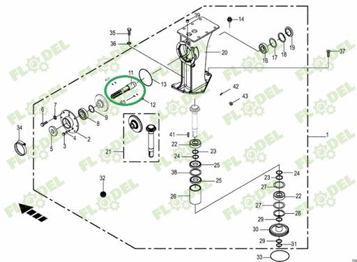 [FLO08909] Ax cositoare KRONE 2933119