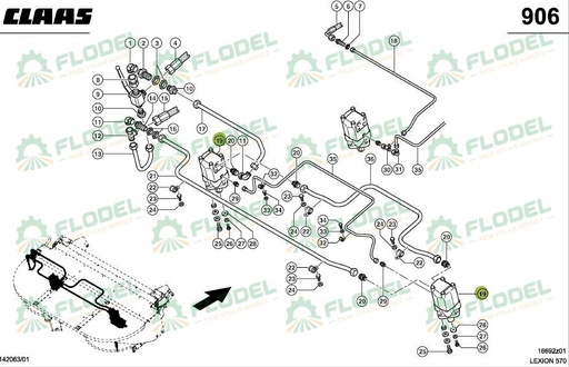 [FLO08920] Motor hidraulic distribuitor radial CLAAS LEXION 771918
