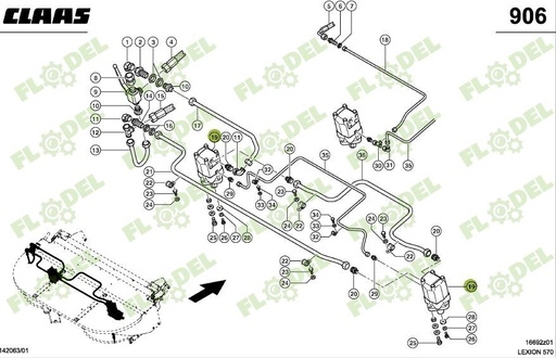 [FLO08920] Motor hidraulic distribuitor radial CLAAS LEXION 771918