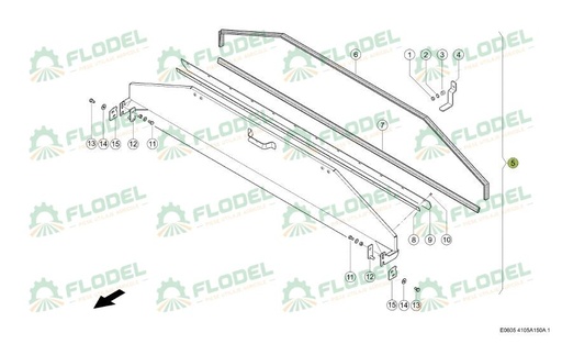 [FLO08963] Clapeta tambur combina CLAAS 0027391460 Original CLAAS