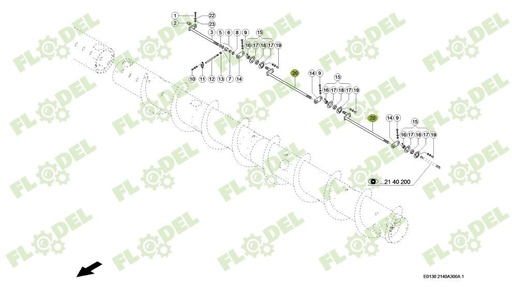 [FLO09015] Ax agitator melc CLAAS 0003599620 Original CLAAS 