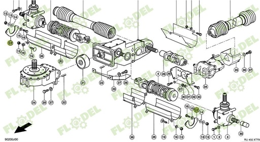 [FLO09238] Tabla bifurcata CLAAS JAGUAR RU450 XTRA 990790 Original CLAAS 