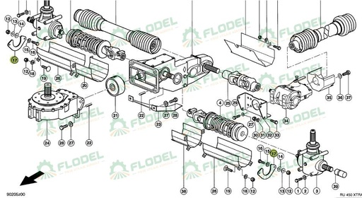 [FLO09238] Tabla bifurcata CLAAS JAGUAR RU450 XTRA 990790 Original CLAAS 