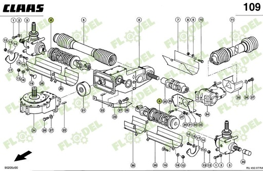 [FLO09239] Arbore cardanic 991124 Original CLAAS 