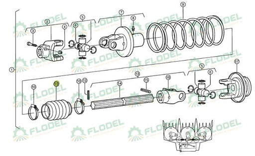 [FLO09278] Burduf cardan 939570 Original CLAAS