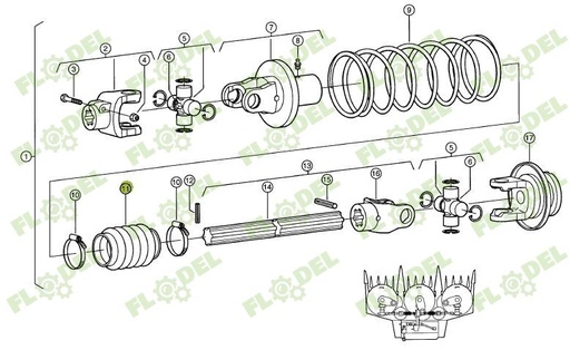 [FLO09278] Burduf cardan 939570 Original CLAAS