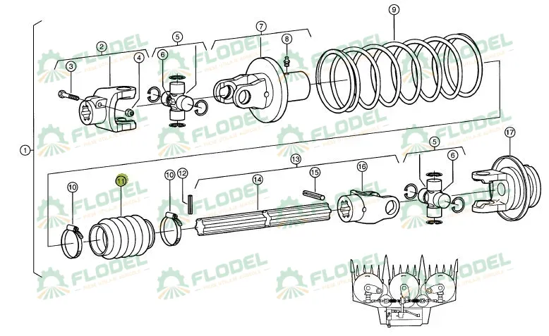 [FLO09278] Burduf cardan 939570 Original CLAAS