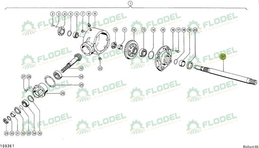 [FLO09350] Ax balotiera CLAAS 823164