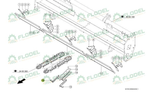 [FLO09370] Ghidaj kit floare CLAAS CONSPEED 501028 [DREAPTA]