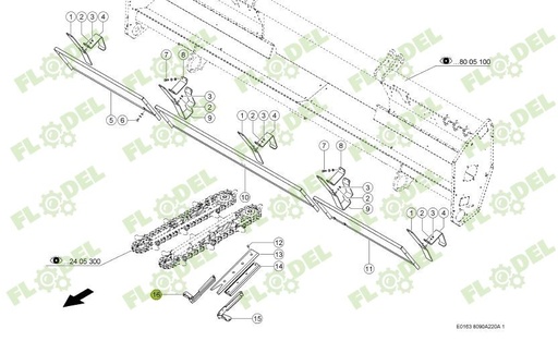 [FLO09370] Ghidaj kit floare CLAAS CONSPEED 501028 [DREAPTA]